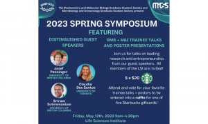 BMB-MIGSS 2023 Spring Symposium, Friday, May 12th 9am-4pm