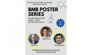 BMB Poster Series: Kobor, Gsponer & Greenblatt Labs – February 29, 2024, 3:30 pm – 4:30 pm, 5th Floor Pod, LSI